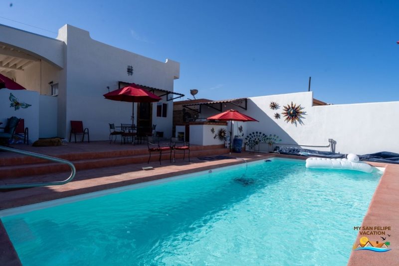 Petes Camp San Felipe Airbnb Rental with Private Pool with Beach View